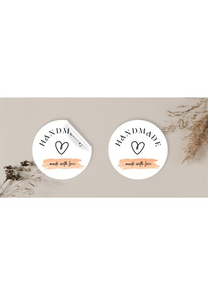 Kuşe Sticker Paketleme & Kargo Etiketi (4X4CM) 48 Adet - Handmade -