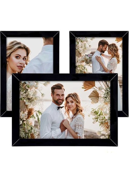 3 Adet 10X15 Çerçeve - Mdf A6 Çerçeve - Çoklu Fotoğraf Çerçevesi