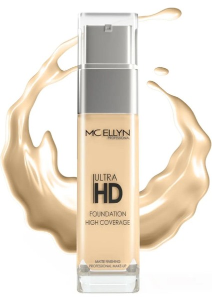 Professıonal Ultra Hd Foundatıon (No:02) Hıgh Coverage 40 ml (Cam Şişe)