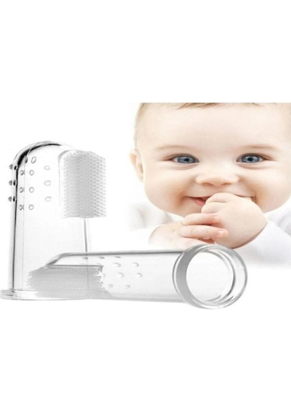Mini Bebek ve Çocuk Parmak Diş Fırçası – Yumuşak Silikon ve Özel Saklama Kabı