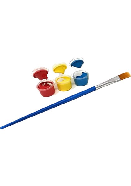 Okul Etkinliği Tuval Boyama Seti 20 x 20 cm Uv Baskı 3 Akrilik Boya 1 Fırça model 015
