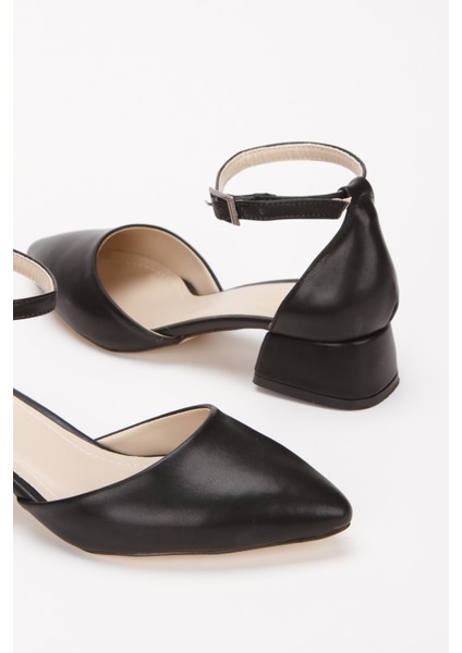 Kadın Karnıyarık Kısa Topuklu Ayakkabı Ve Çanta Takımı Siyah fırsatları