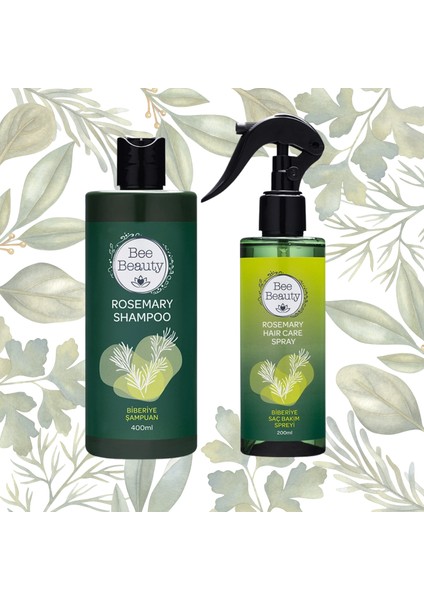 Biberiye Şampuan 400 ml - Biberiye Suyu Sprey 200 ml 2'li Set