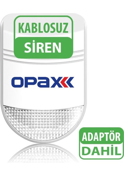 Opax 2545+BGR-09+ Akü Pstn Panel & Bgr-09 Kablosuz Sirenli Akü Dahil Full Alarm Seti