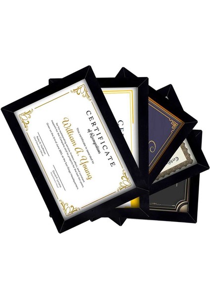 5 Adet A4 Çerçeve - Mdf 21X30 Çerçeve - Çoklu Fotoğraf Çerçevesi - Diploma Çerçevesi - Sertifika