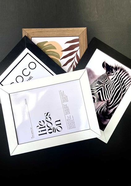 5 Adet A4 Çerçeve - Mdf 21X30 Çerçeve - Çoklu Fotoğraf Çerçevesi - Diploma Çerçevesi - Sertifika