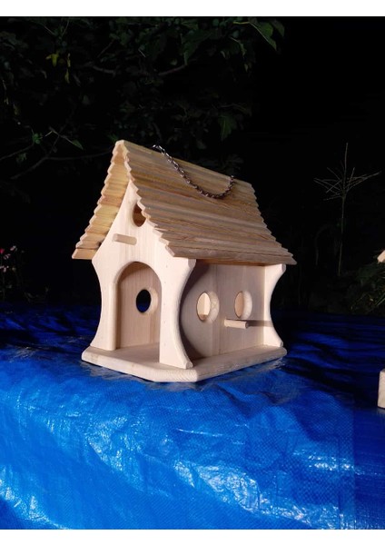 Şato Askılı Ahşap El Işçiliği Kuş Yem Liği 30 x 30 cm fiyatları