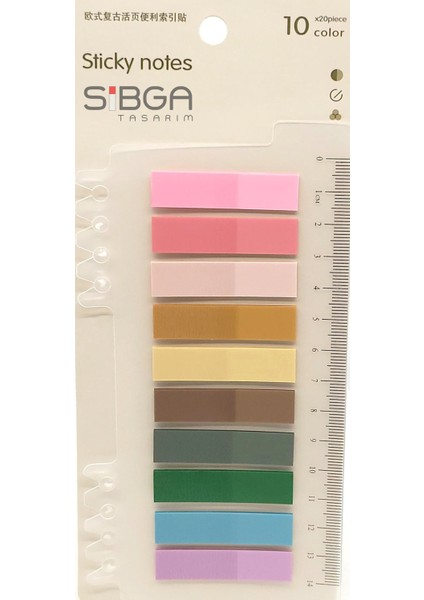 Şeffaf Renkli Postit Post-It Post It. Kitap Ayracı Ayraç Postit Sticker Not Kağıdı 200 Yaprak