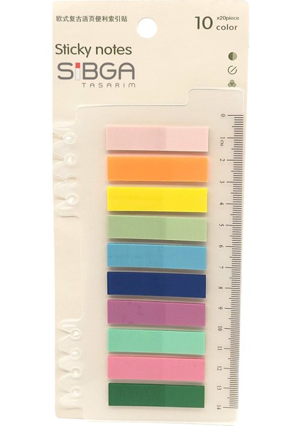 Şeffaf Renkli Postit Post-It Post It. Kitap Ayracı Ayraç Postit Sticker Not Kağıdı 200 Yaprak