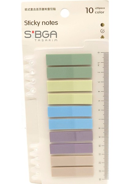 Şeffaf Renkli Postit Post-It Post It. Kitap Ayracı Ayraç Postit Sticker Not Kağıdı 200 Yaprak