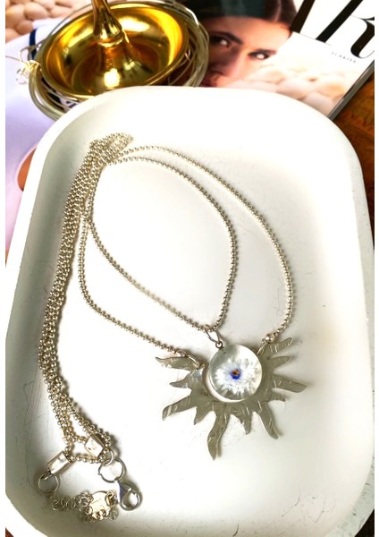 Nazar Boncuklu Güneş Kolye modelleri