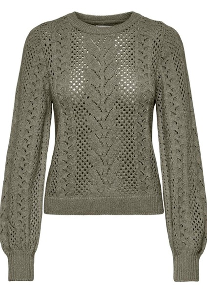 Onlmary Lıfe Ls Glıtter O-Neck Knt Haki 15328505