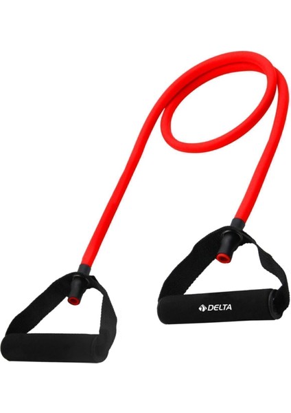 Orta Sert Pilates Direnç Lastiği, 120 cm, Kırmızı, 8x12 mm, egzersiz için ideal