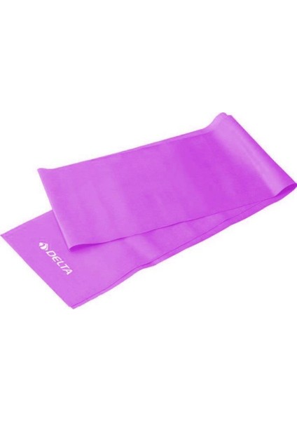 Tekno Trust Hafif (Yumuşak) Pilates Bandı Hafif Sert 150 x 15 cm Egzersiz Direnç Lastiği (Uç Kısmı Açık) Mor Pi