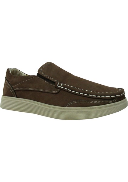Kahverengi Bağcıksız Mokasen Anatomik Comfort Ayakkabı