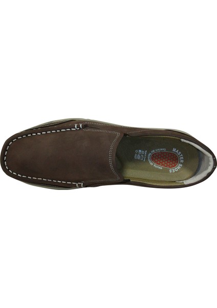 Kahverengi Bağcıksız Mokasen Anatomik Comfort Ayakkabı