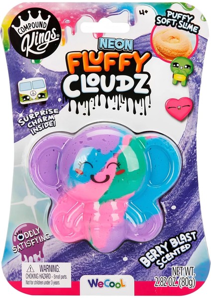 Nessiworld Compound Kings Neon Fluffy Cloudz Butterfly Slime 11315