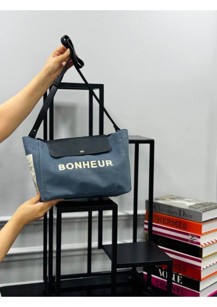 The B Bag Kanvas Çanta Uzun Askılı Bonheurr Çanta
