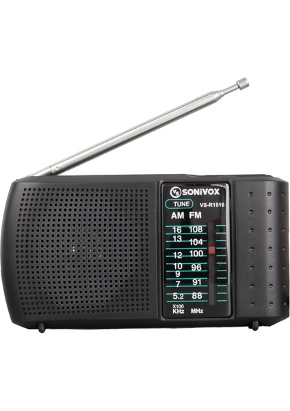 Siyah Renk Analog Radyo VS-R1516 (4533)