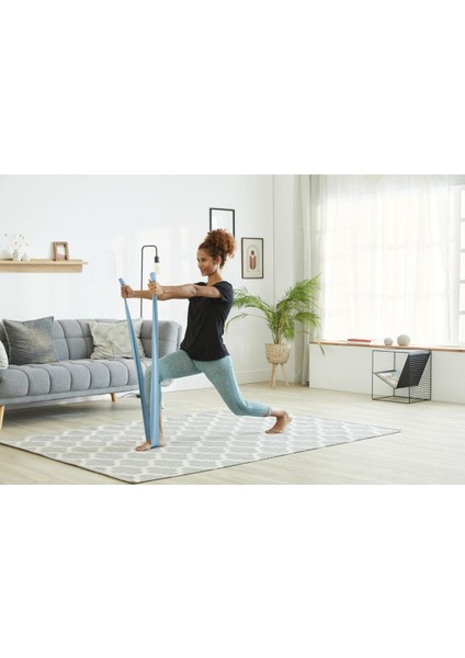 Mavi Pilates Bandı, 2 Kg, Kolay Seviye, Kauçuk, Hafif Sertlik, Yumuşak, Esnek ve Dayanıklı