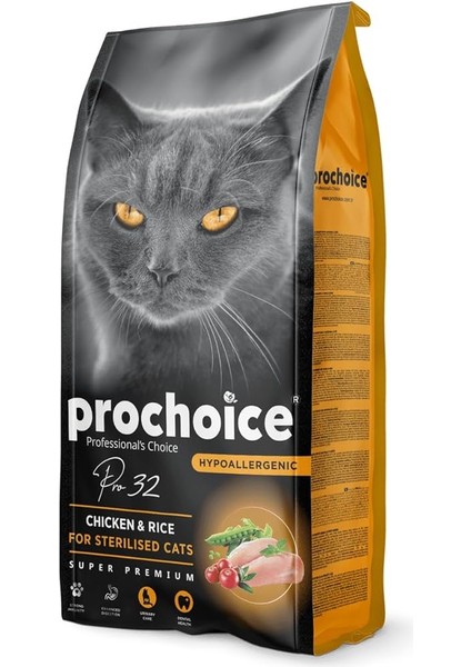 Pro 32 Kısırlaştırılmış Tavuklu&pirinçli Hipoalerjenik Kedi Maması 2 kg