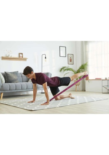 Tekno Trust Pilates Bandı Pilates Bandı - Fitness Bandı - Yoga Bandı - 8 Kademeli - Tutacaklı - Orta Seviye Ort