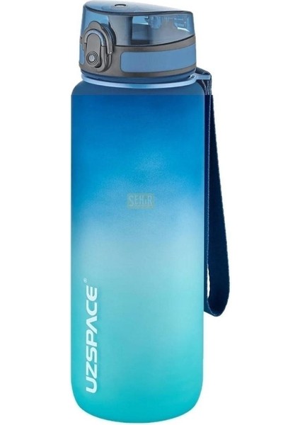 0,80 L 800ML Büyük Boy Soft Touch Çift Renk Motivasyon Tritan Su Matarası Plastik Mavi