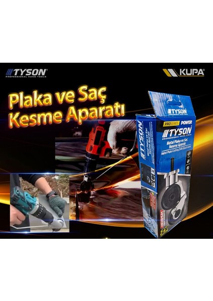Metal Alüminyum Demir Plaka ve Sac Kesme Aparatı Matkap Akülü Şarjlı Vidalama İçin Çok Amaçlı Kolay Kullanım