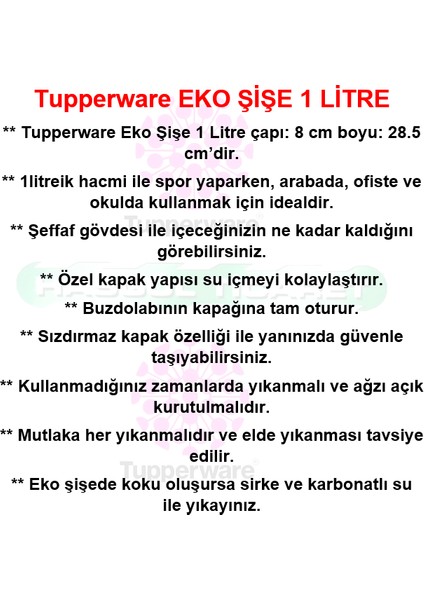 Eko Şişe 1 Litre Matara Suluk Vidalı Kapak Water Bottle fırsatları