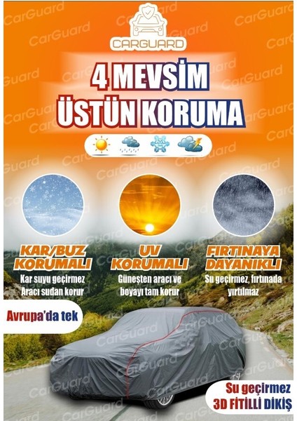 Carguard Hyundai I10 1999-2007 Uyumlu X300 Fitilli Araba Brandası Miflonlu Branda Oto Çadır Örtü fiyatları