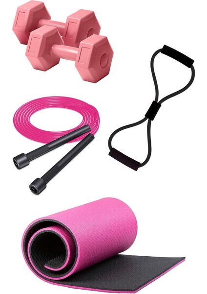 Renkli Pilates Seti, Pembe, Konfor ve Şıklık için ideal seçim