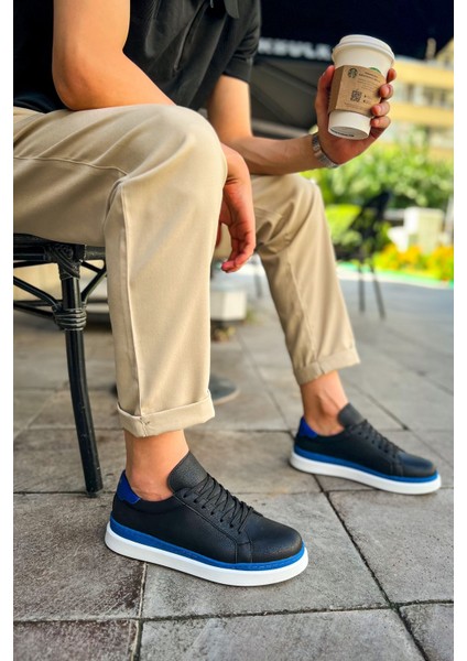 Deridünyıldız CH979 Santoni Gbt Spor Erkek Ayakkabı Sıyah/mavı