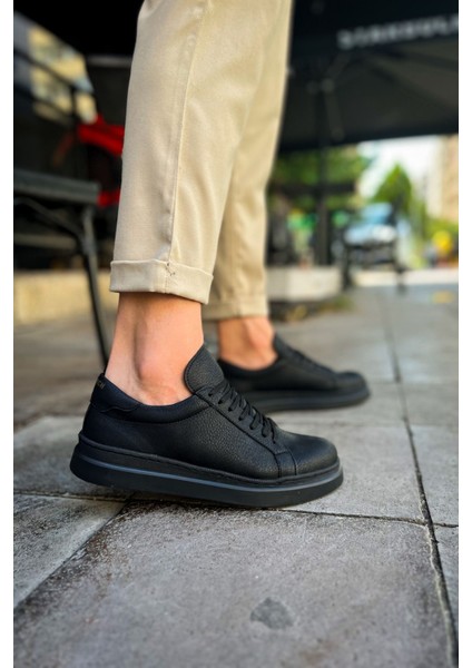 Deridün Yıldız Deridünyıldız CH979 Santoni Crt Spor Erkek Ayakkabı Sıyah