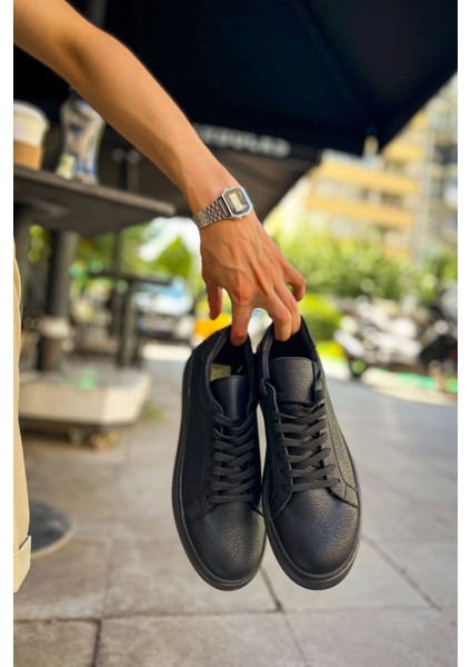 Deridün Yıldız Deridünyıldız CH979 Santoni Crt Spor Erkek Ayakkabı Sıyah