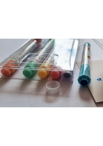 6'lı Mühür Baskı Kapaklı Fluorescent Stamp Pastel Fosforlu Kalem modelleri