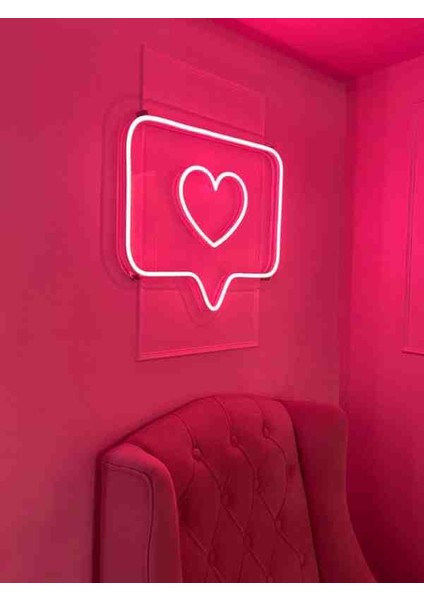 Neon LED Işıklı Kalp