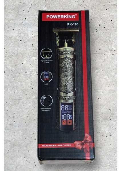 Powerking PK-190 Saç Sakal Kesme Şekil Verme Tıraş Makinesi