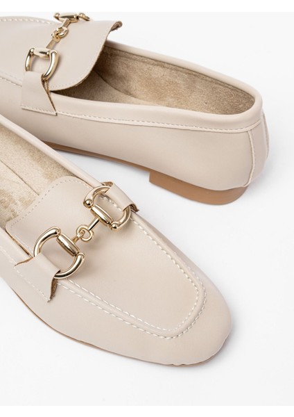 Bej Toka Aksesuarlı Günlük Kadın Babet fırsatları