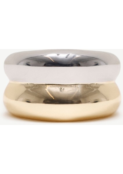 İki Renkli Kalın Yüzük