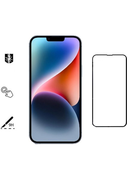Apple iPhone 14 Plus Ile Uyumlu Kırılmaz Cam 9d Tam Kapatan Süper Glass