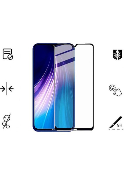 Xiaomi Redmi Note 8 Ile Uyumlu Kırılmaz Cam 9d Tam Kapatan Süper Glass