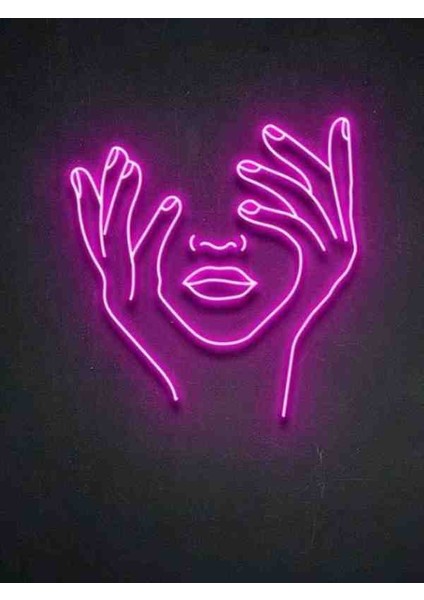 Neon LED Işıklı Kadın