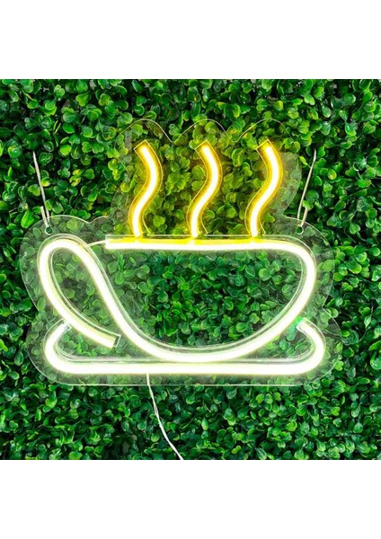 Neon LED Işıklı Cafe Coffoe