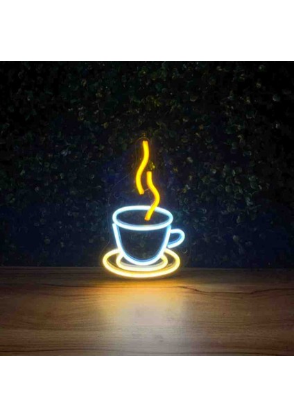 Neon LED Işıklı Cafe Coffoe