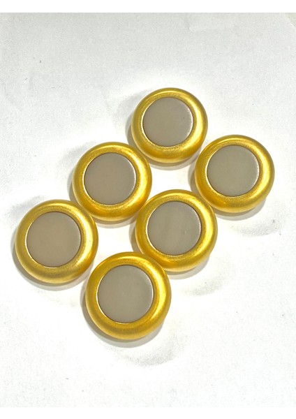 Kaban Kürk Manto Düğmesi / Italyan Düğme 6 Lı Set / Mat Gold Bej 3 cm /M010 fırsatları