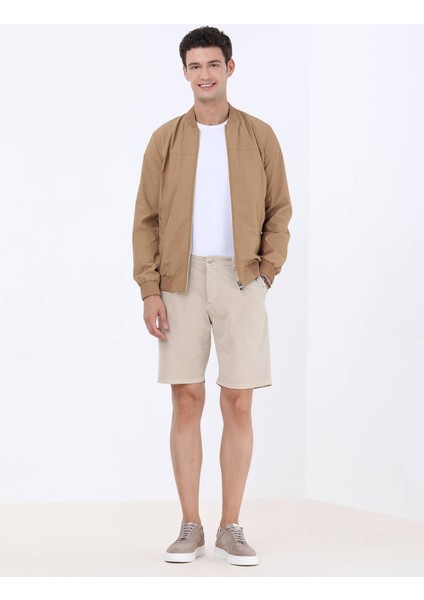 Deve Tüyü Regular Fit Dik Yaka Casual Dokuma Mont fiyatları