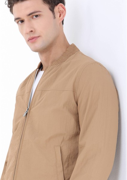 Deve Tüyü Regular Fit Dik Yaka Casual Dokuma Mont fırsatları