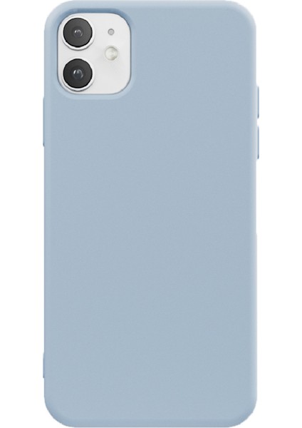 Apple iPhone 12 Uyumlu Telefon Kılıfı Kadife Iç Yüzey Lansman Mavi