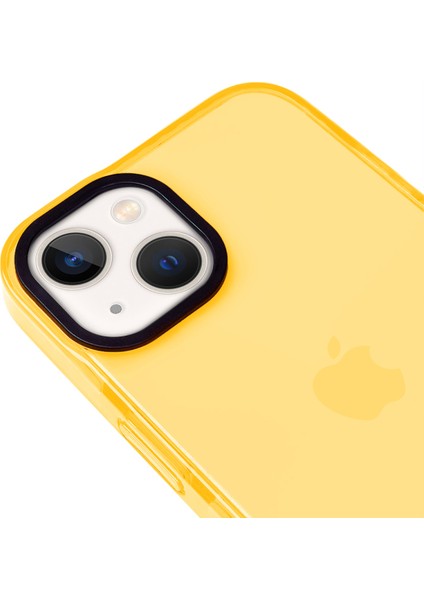 Apple iPhone 14 Uyumlu Telefon Kılıf Premium Sarı Kaplama Koruyucu Darbe Önleyici Çerçeveli modelleri