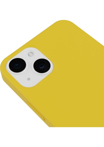 Apple iPhone 14 Plus Uyumlu Telefon Kılıfı Kadife Iç Yüzey Lansman Sarı modelleri
